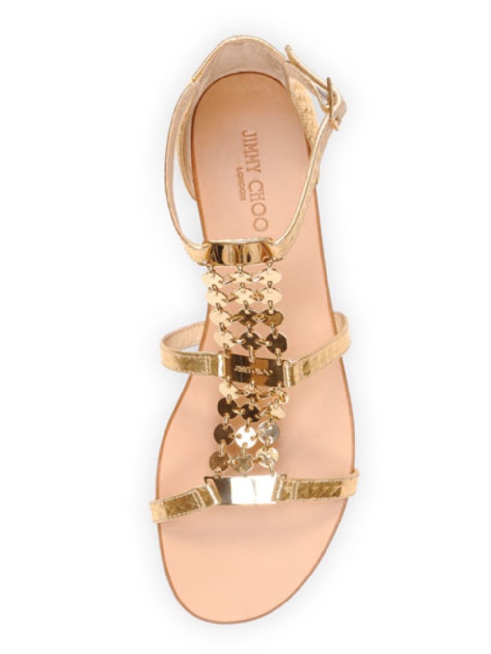 🎉HP🎉⚡️FLASH SALE⚡️ Sold Out Jimmy Choo Gold Metallic Wyatt Sandal - Picture 3 of 10